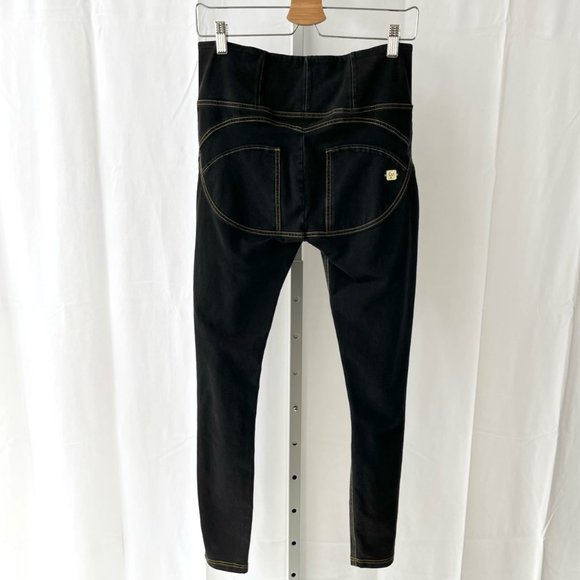 Freddy WR Up Distressed Skinny Jeans Butt Lift Zip Stretch Cotton Black- size 8 - Picture 3 of 9